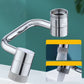 1440° splash-proof and universally rotatable faucet adapter