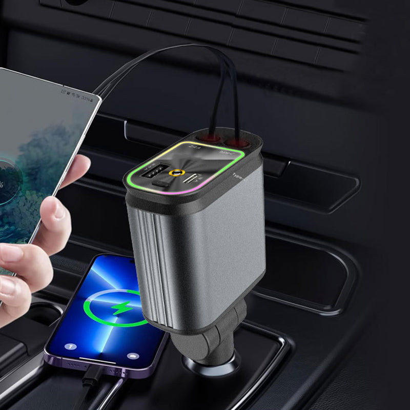 Retractabel Car Charger with Starry Projector