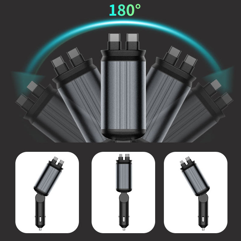 Retractabel Car Charger with Starry Projector