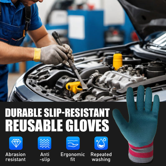 Durable Slip-Resistant Reusable Gloves