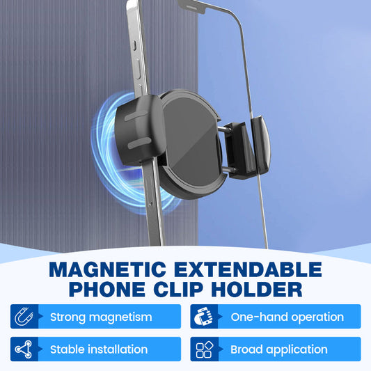 Magnetic Extendable Phone Clip Holder