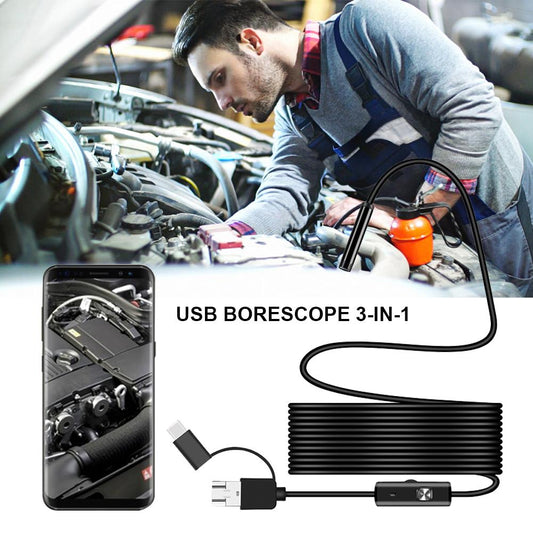 💎 50% OFF! 💎 Plug-and-Play Endoscope Camera – HD 1080p, IP67 Waterproof & Works Directly with iPhone, Android & iPad