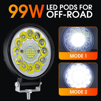 ✅49% off✨4-inch 99W off-road LED light bar --⏳While supplies last