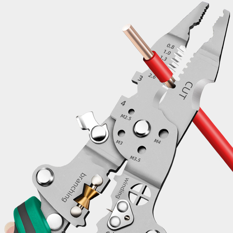 Multi-Function Foldable Wire Stripper with Voltage Tester
