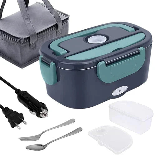 🎉 2026 FLASH SALE 50% OFF! 🍱 2-in-1 Portable Electric Heating Lunch Box – 12V Car & 230V Home Dual Use, 1.5L Stainless Steel 🔌