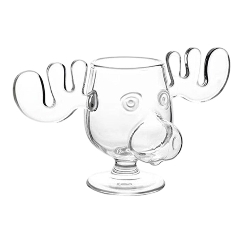 Unique Elk Glass Cup for Joyful Christmas