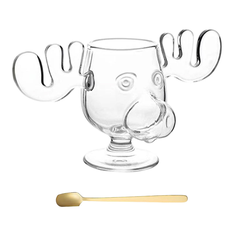 Unique Elk Glass Cup for Joyful Christmas