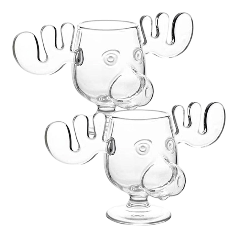 Unique Elk Glass Cup for Joyful Christmas