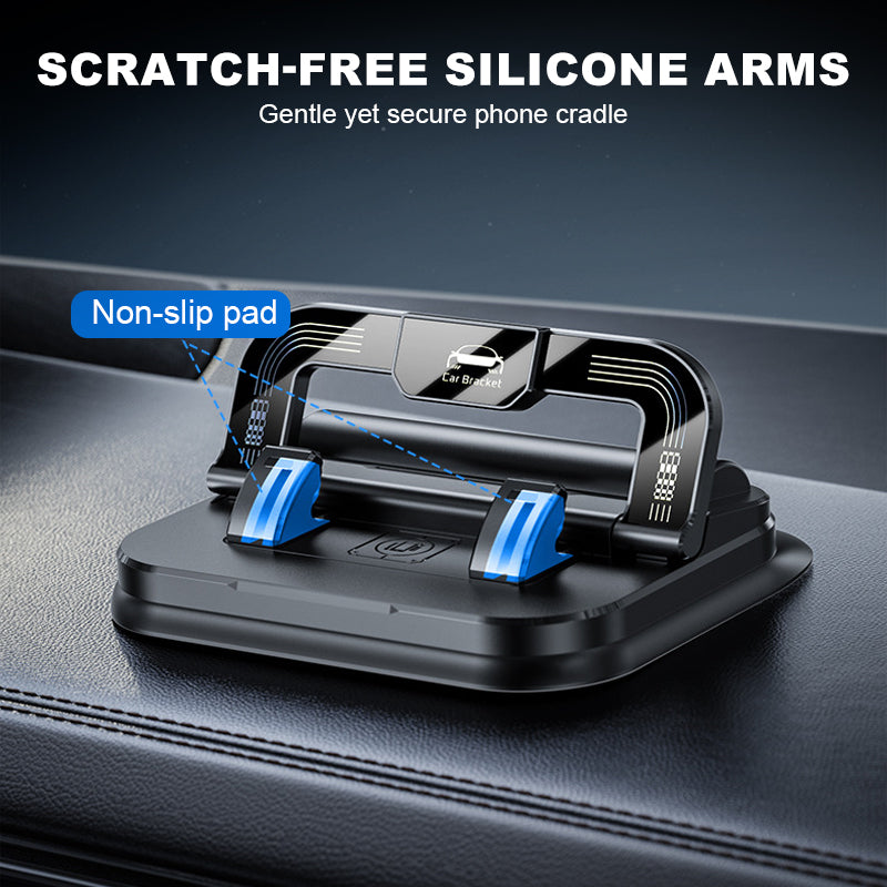 📱 50% OFF NOW! ✨ 360° Rotating Foldable Phone Holder - Universal Compatibility with Anti-Slip Base for Desk, Car & Travel Use 🚗💻