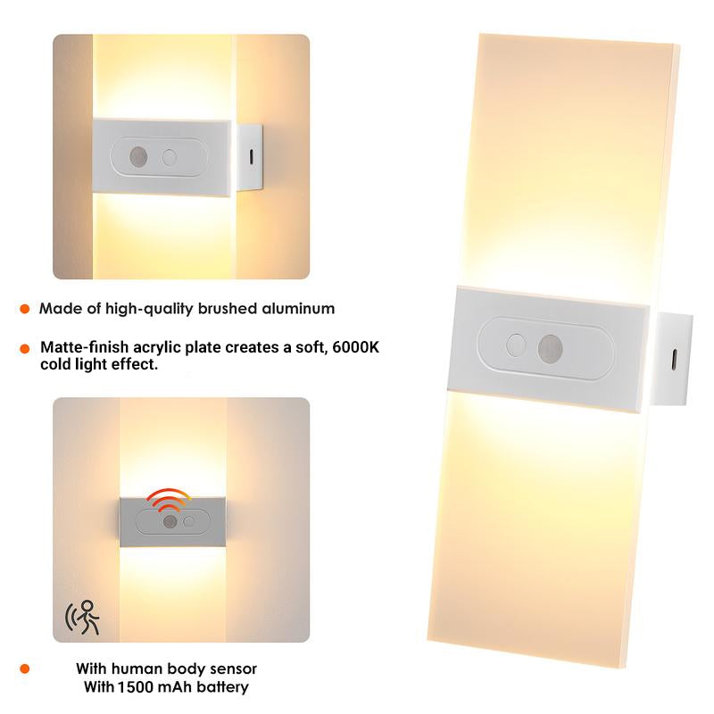 Rechargeable Motion Sensor Wall Sconce