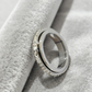 💖Titanium steel rotating spinner ring with cubic zirconia💖