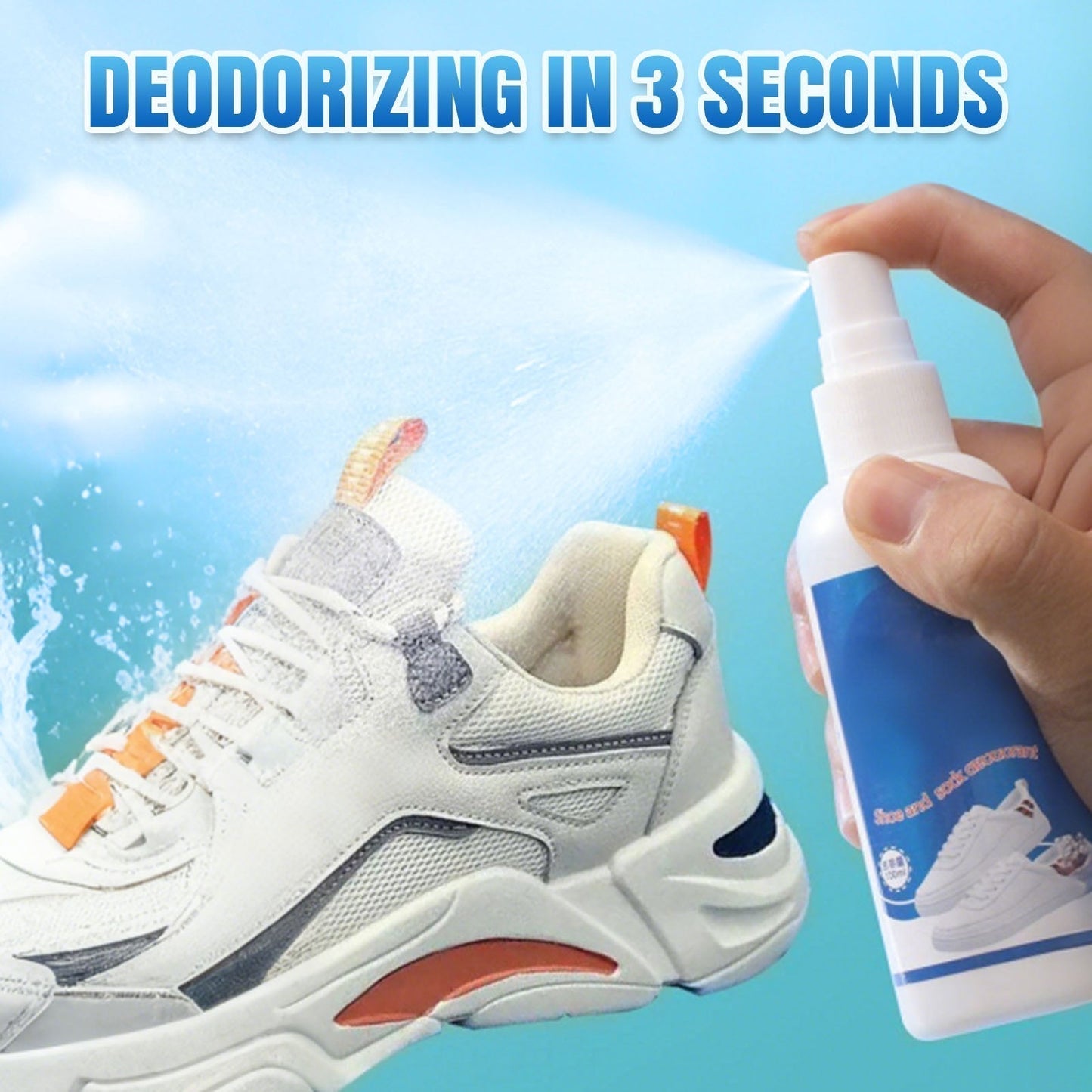 💥💥 Limited Time 50% OFF👟Antibacterial Quick Dry Shoe and Sock Deodorizing Spray-Antibacterial & Long-Lasting Freshness🔝✅🌟