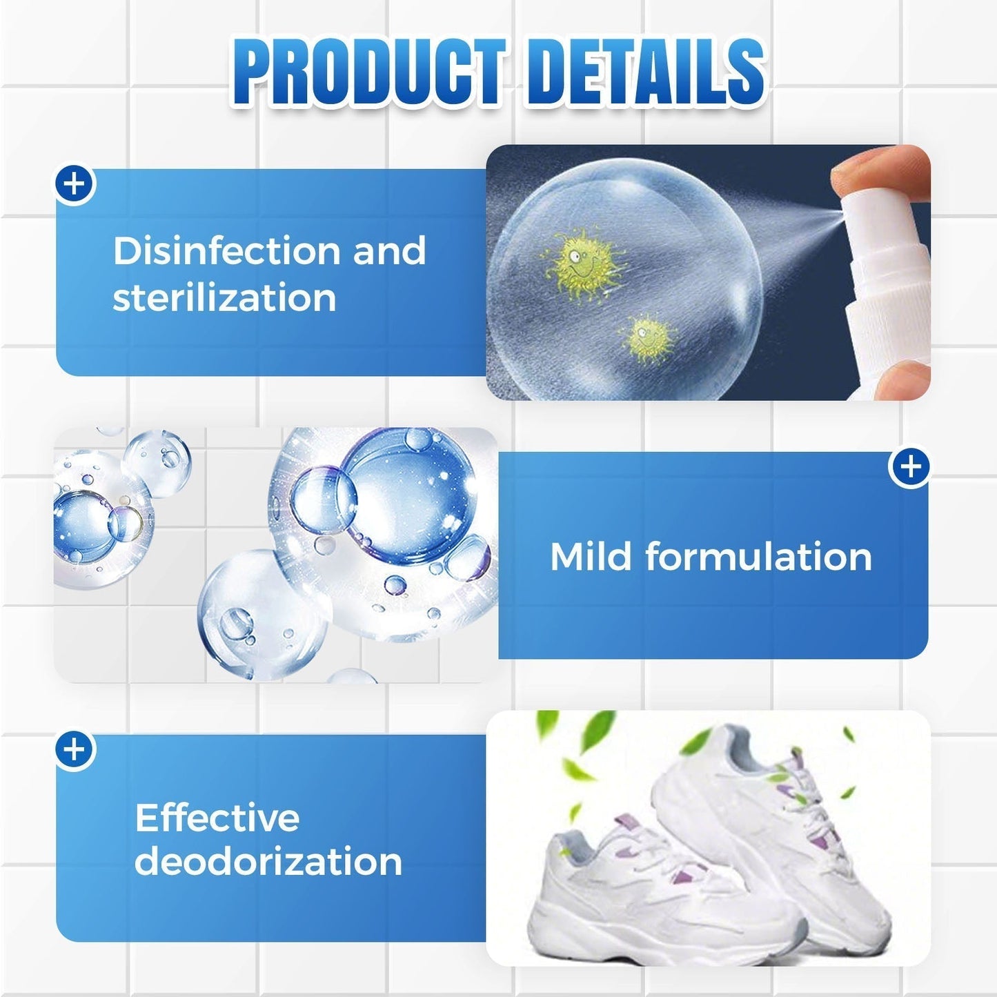 💥💥 Limited Time 50% OFF👟Antibacterial Quick Dry Shoe and Sock Deodorizing Spray-Antibacterial & Long-Lasting Freshness🔝✅🌟
