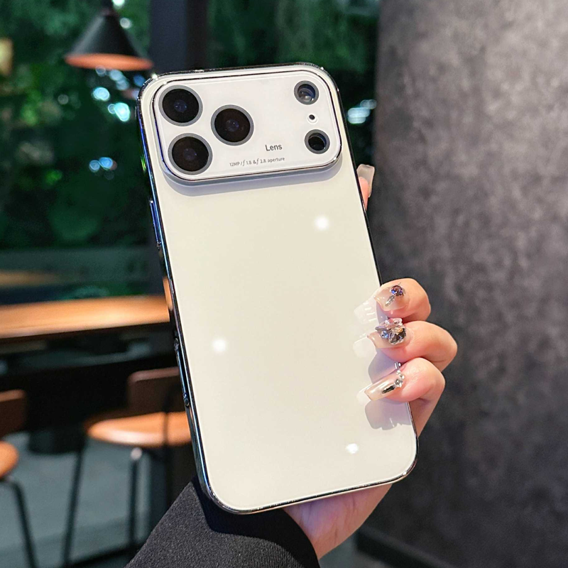 Luxury Plating Bumper Case with Integrated Lens Guard