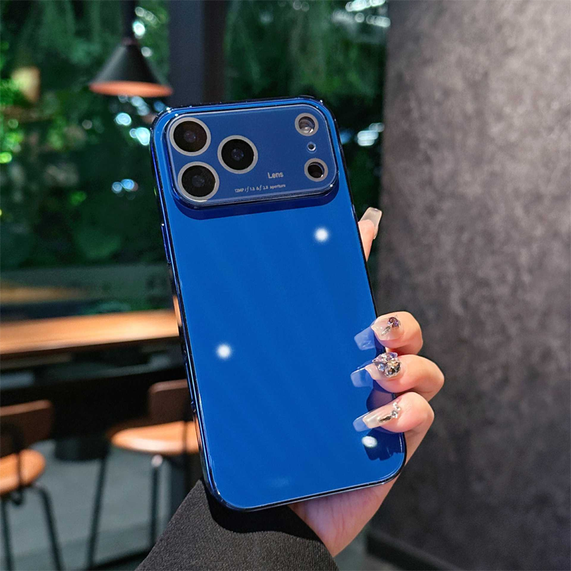Luxury Plating Bumper Case with Integrated Lens Guard