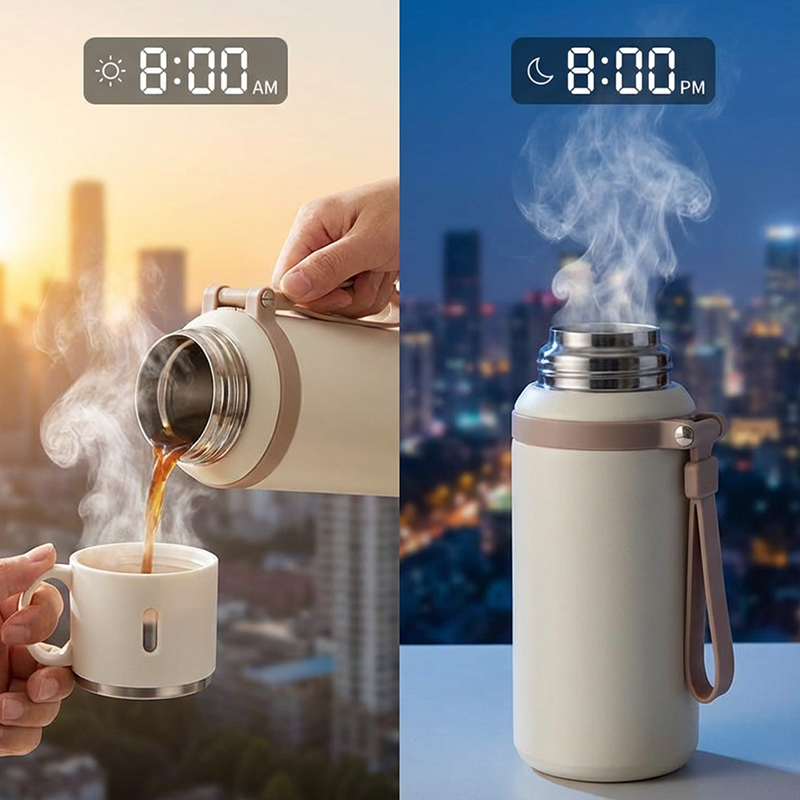 🏆Flash Sale 57% OFF⚡5K+ SOLD! 💥Stainless Steel Vacuum Insulated Bottle with Lidded Cup