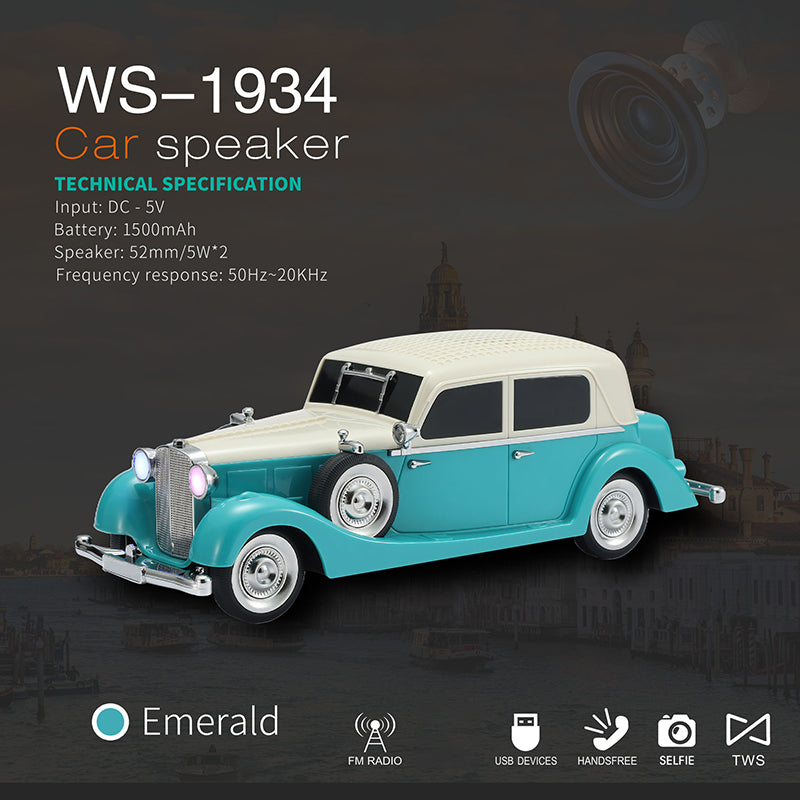 🔥2026 New Arrivals: 50% Off for a Limited Time!🔥Vintage Car Bluetooth Speaker with Stereo Sound