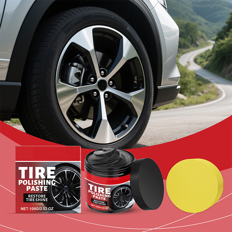 ⏳Limited-time 50% off⏰Deals-Wheel Shine Balm with Sponge Applicator🚗🩹