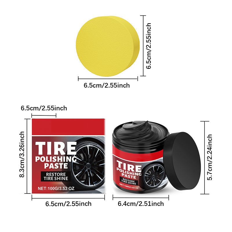 ⏳Limited-time 50% off⏰Deals-Wheel Shine Balm with Sponge Applicator🚗🩹