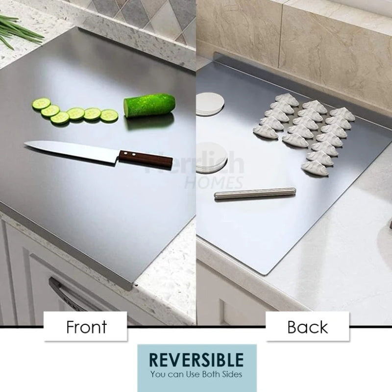 🔪 Stainless Steel Countertop Chopping Board – Hygienic, Knife-Friendly & Easy-Clean Surface 🍽️