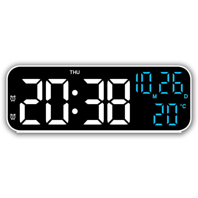 Modern LED Digital Alarm Clock with Temperature