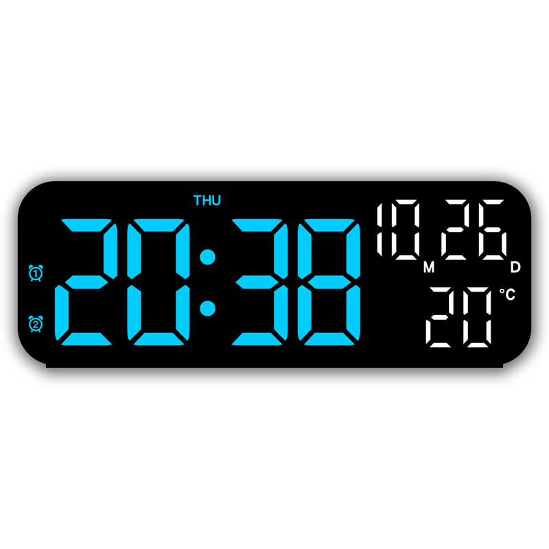 Modern LED Digital Alarm Clock with Temperature
