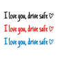 4PCS Letter Pattern Car Rearview Mirror Sticker, "I Love you ,drive safe " text car mirror sticker decal
