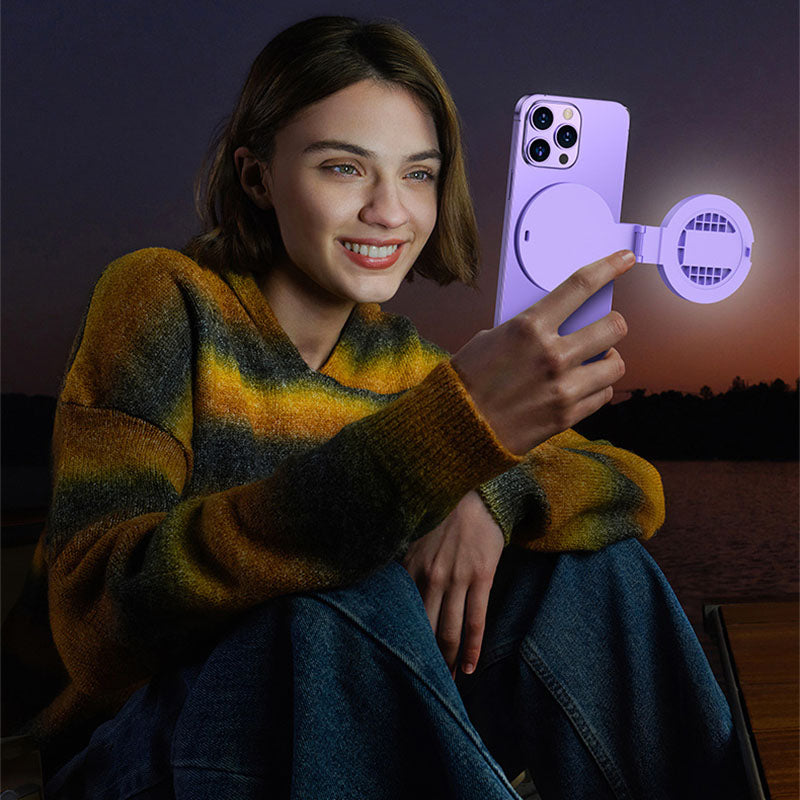 Clip-on Ring Light with Makeup Mirror & Remote Control