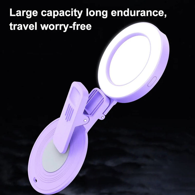 Clip-on Ring Light with Makeup Mirror & Remote Control