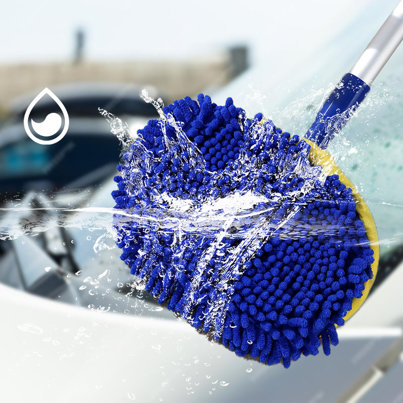 🔥Limited Time Promotion 50% OFF⏰Durable Aluminum Long Handle Telescopic Car Wash Mop – Soft Microfiber, Scratch-Free & Adjustable Length ✨