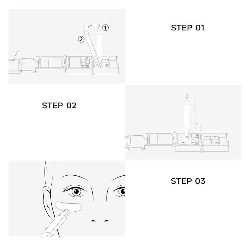 3-in-1 Eye Makeup Stamp Kit – Lash, Liner & Beauty Mark Tool