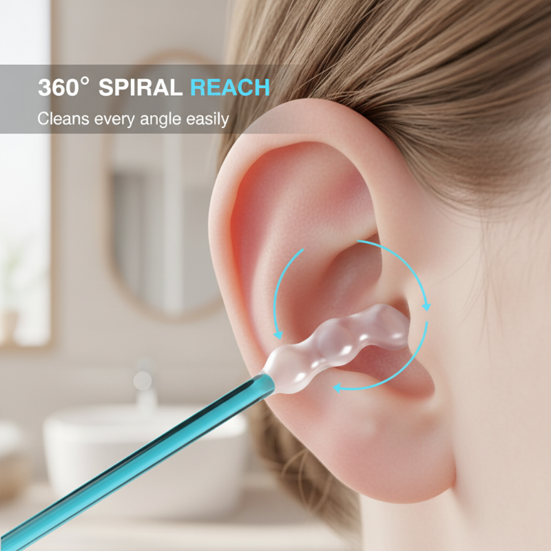🥳 Last Day Buy 1 Get 1 Free 🦻 Reusable Earwax Remover with Soft Adhesive Tips – Removes Wax Effectively Without Cotton Mess 🧼👂✨