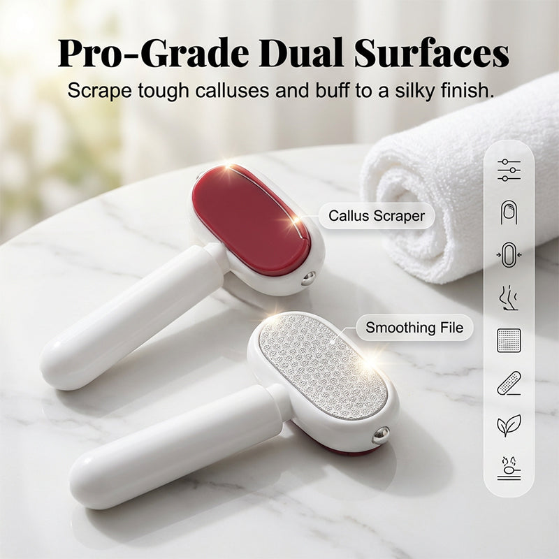 🎉 2026 Sale — Over 26,200 Sold!🦶 Double Sided Stainless Steel Foot Scraper Callus Remover ✨