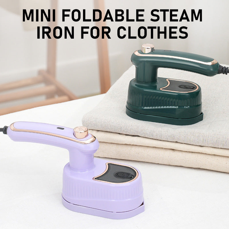 👔 2026 HOT SALE🥳50K+ SOLD!✨  Mini Foldable Steam Iron – Dual Function, 50ml Tank, Rotatable Handle ✈️