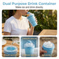 Collapsible Silicone Ice Ball Cup with Straw