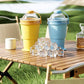 Collapsible Silicone Ice Ball Cup with Straw
