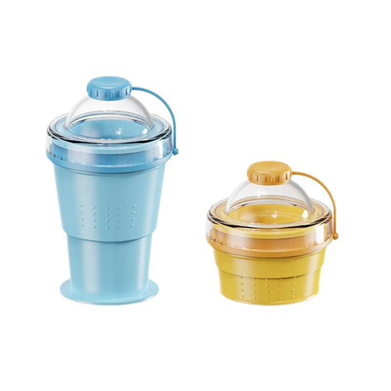 Collapsible Silicone Ice Ball Cup with Straw