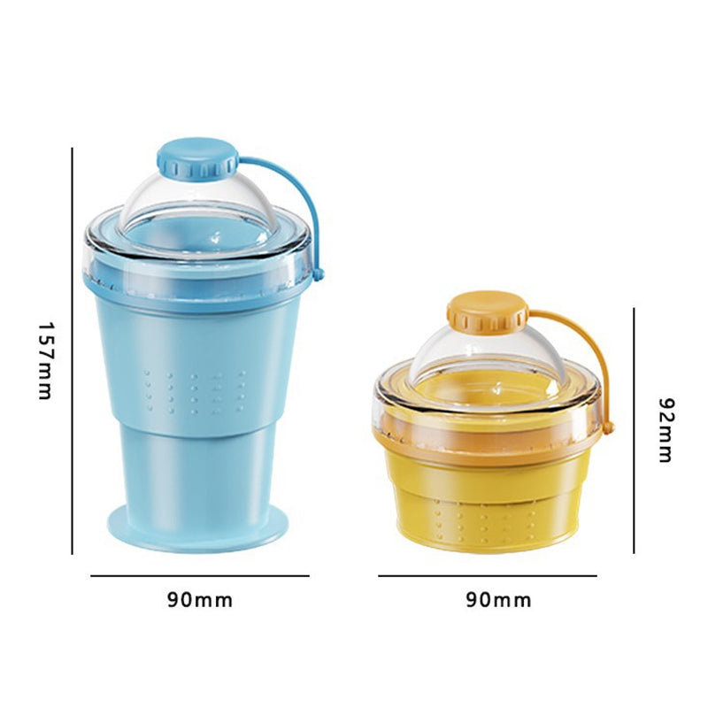 Collapsible Silicone Ice Ball Cup with Straw