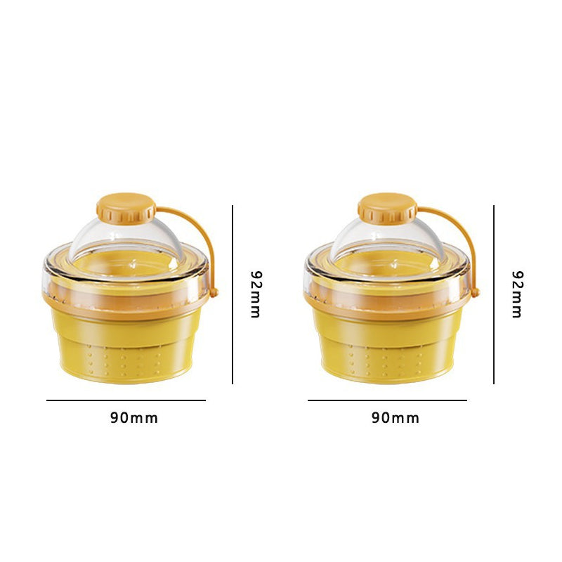 Collapsible Silicone Ice Ball Cup with Straw