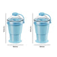 Collapsible Silicone Ice Ball Cup with Straw