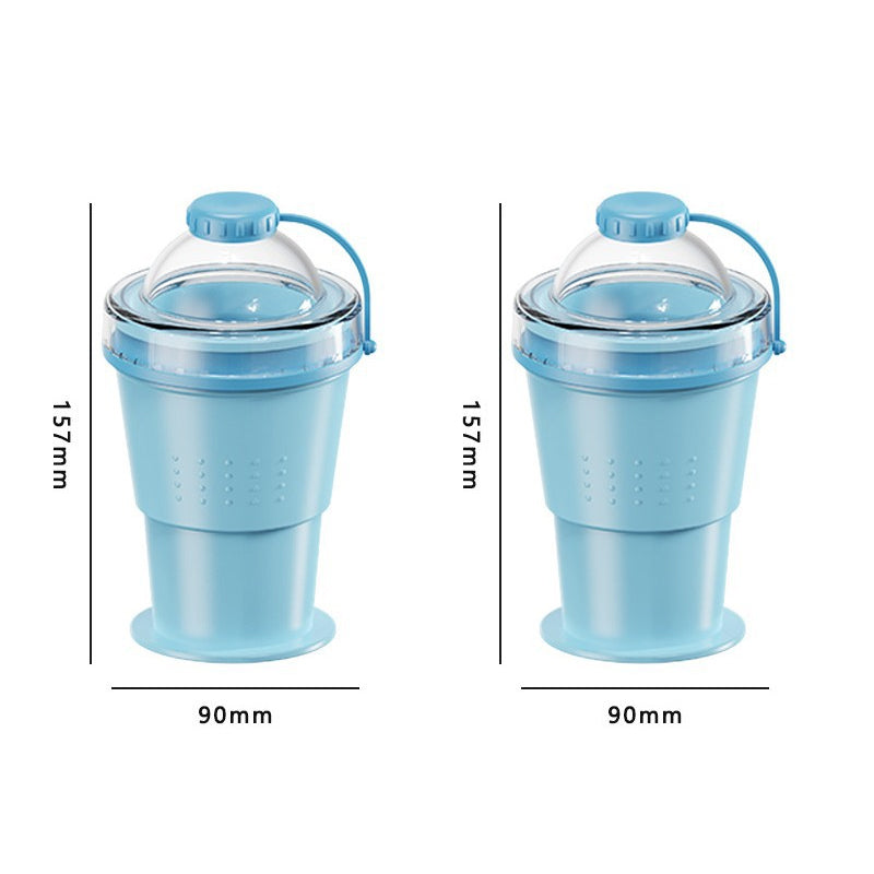 Collapsible Silicone Ice Ball Cup with Straw