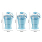 Collapsible Silicone Ice Ball Cup with Straw
