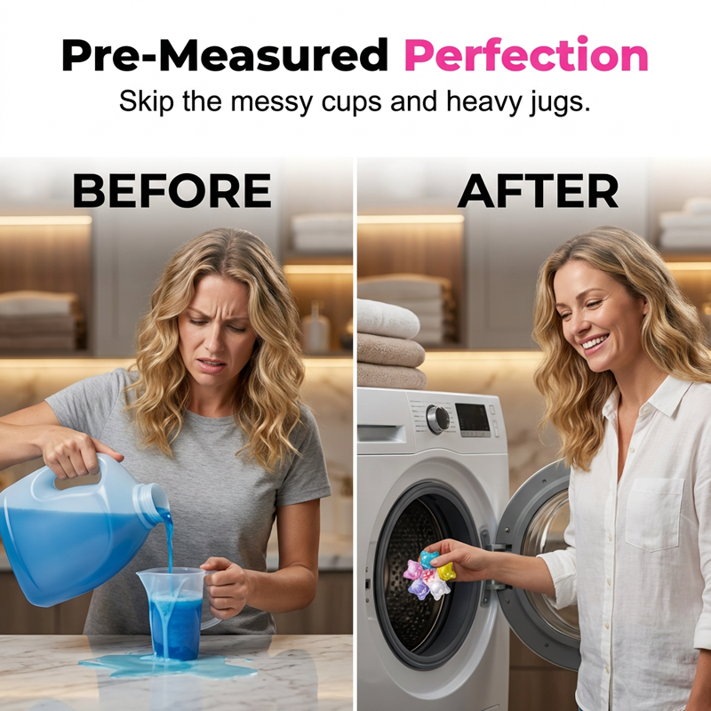 6-in-1 Laundry Detergent Pods with Long-Lasting Fragrance