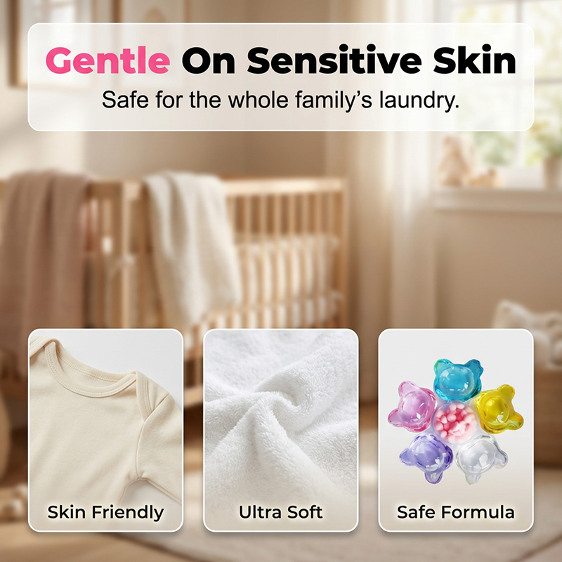 6-in-1 Laundry Detergent Pods with Long-Lasting Fragrance