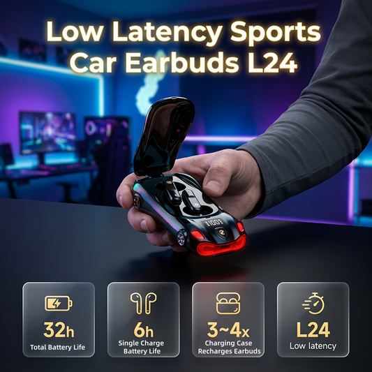 ⏰🎁Creative Sports Car Design Bluetooth Earphones