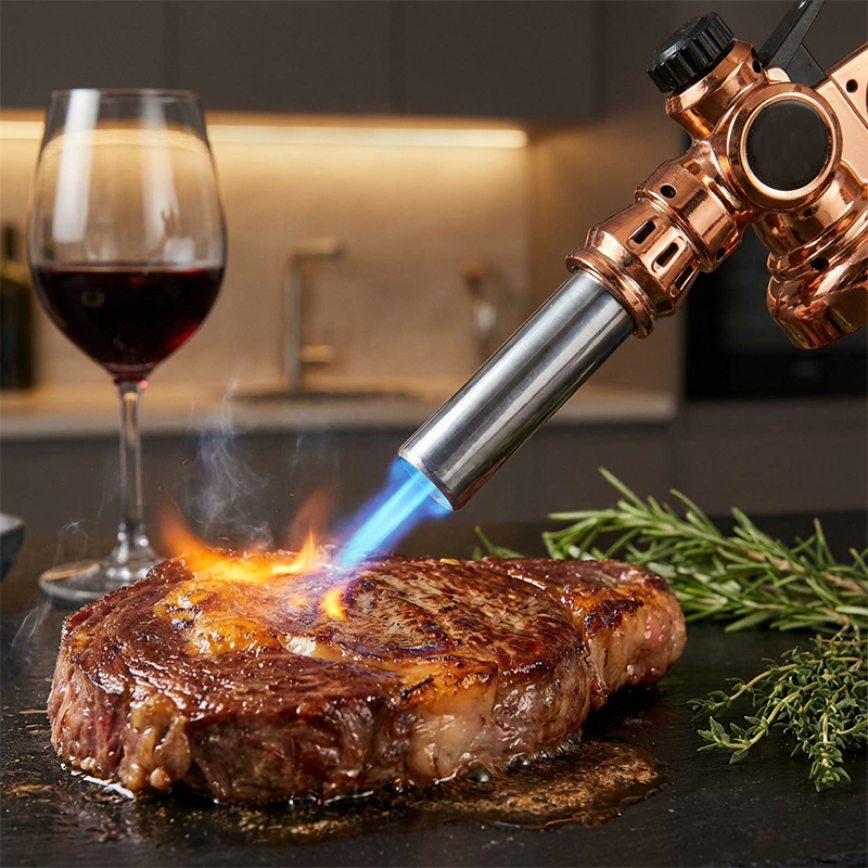 🔥 Professional Butane Torch Head | Automatic Ignition ⚡