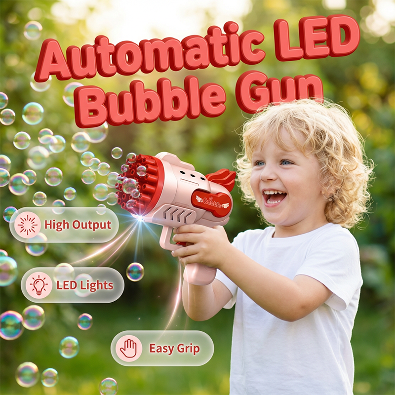 Automatic Bubble Gun with LED Lights