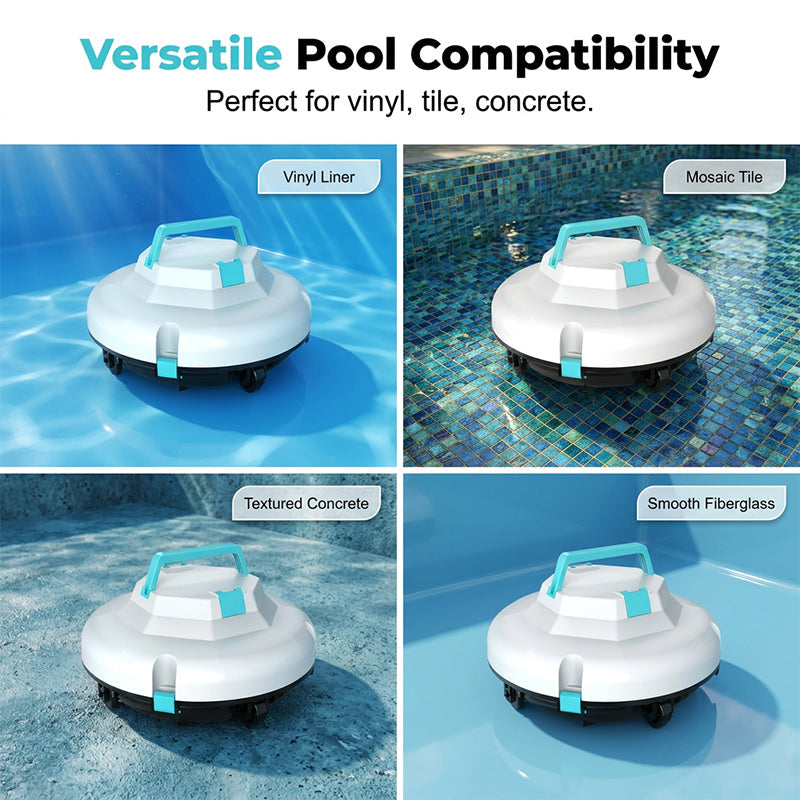 🤖New arrival 50% OFF!🌊Pool Cleaning Robot | Cordless · Powerful Suction · Smart Navigation · One-Touch Start · Easy-to-Remove Filter Basket🏖️