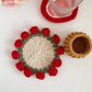 Handmade Floral Yarn Coasters