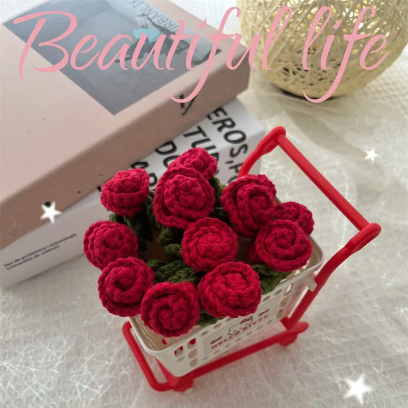 Handmade Floral Yarn Coasters